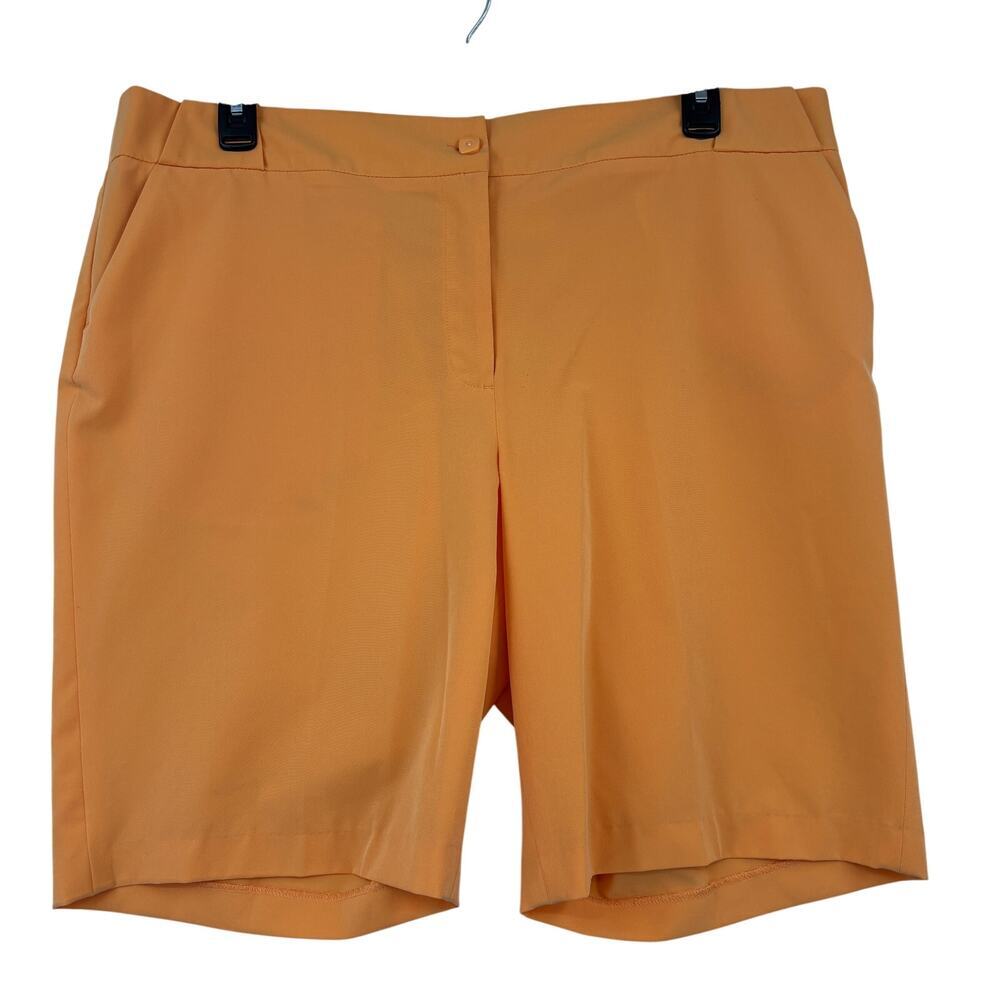 EP Pro Golf Shorts Womens Size 18 Melon Orange High Rise Pockets Stretch Zip Fly